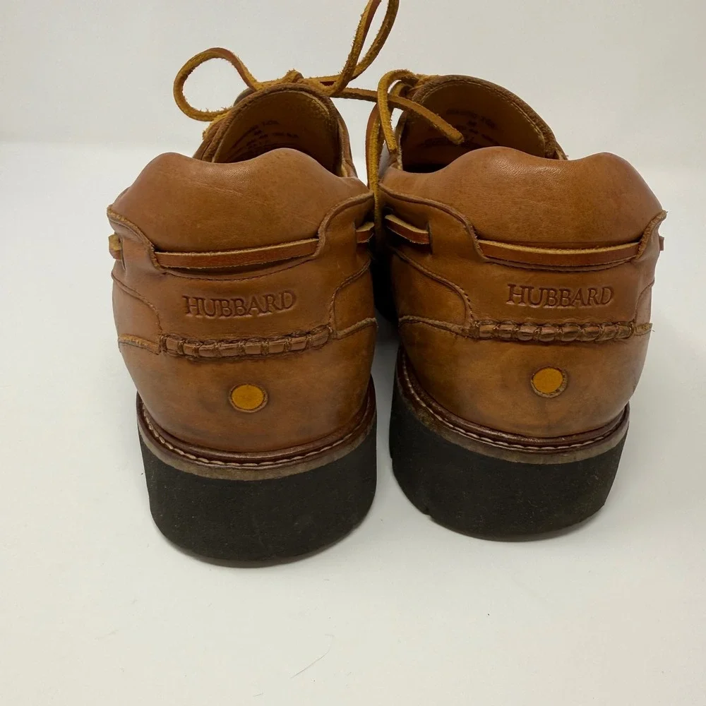 Samuel‎ Hubbard Free Tan Leather Boat Shoes Mens 10 Lug Sole Made in Portugal